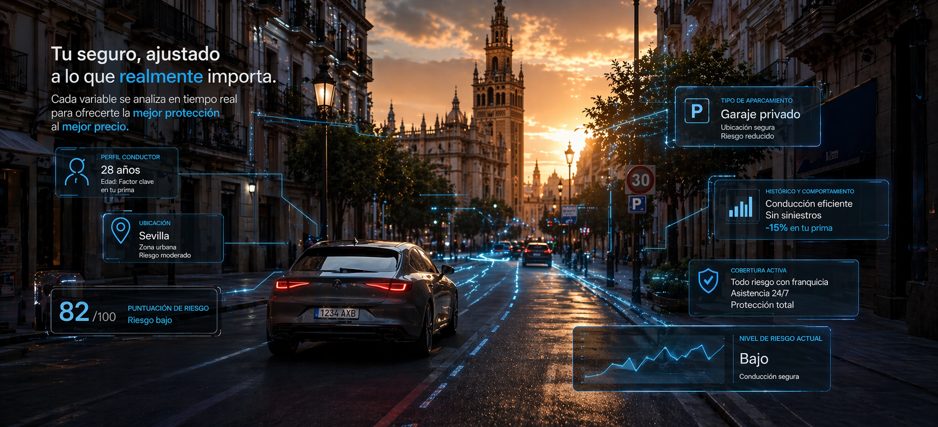 ¿Cuánto cuesta el seguro de coche en Sevilla en 2026? Los factores que suben y bajan el precio