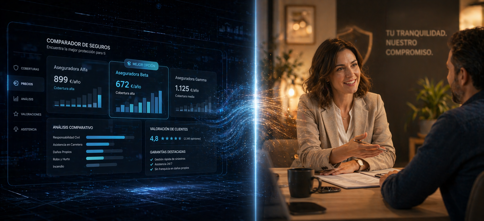 Correduría de seguros vs. comparador online: por qué una persona de carne y hueso sigue siendo mejor